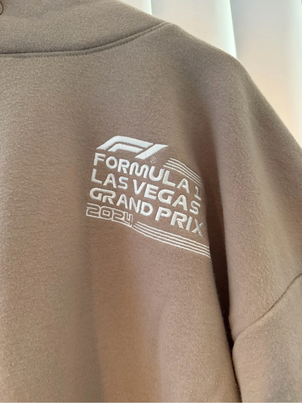 Formula 1 Las Vegas Grand Prix Beige Hooded Sweatshirt